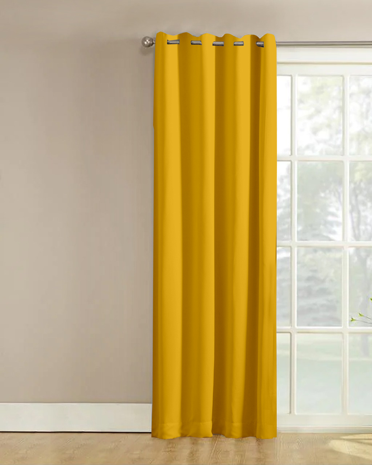 Buy Damask Delight Yellow Blackout Curtains Online