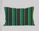 Green blue small straight line cotton fancy pillow cover