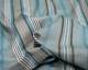 Light blue color small striped upholstery sofa fabric for home & office furniture
